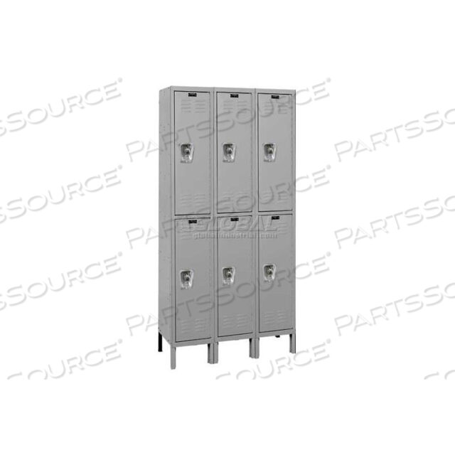 OEM#: URB3228-2A-HGREADY-BUILT ДВУХЪЯРУСНЫЙ 6-ДВЕРНЫЙ СТАЛЬНОЙ ШКАФЧИК, 12ШX12DX36В, ТЕМНО-СЕРЫЙ, СБОРКА Hallowell