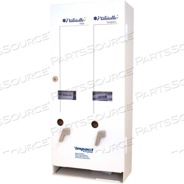 TOKEN DUAL #4 NAPKIN & TAMPON DISPENSER W/ VIEW WINDOW, WHITE