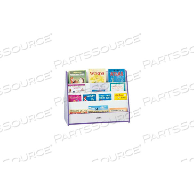МОБИЛЬНАЯ ПОДСТАВКА RAINBOW ACCENTS PICK-A-BOOK - 2-СТОРОННЯЯ - СЕРЫЙ ВЕРХ/ФИОЛЕТОВЫЙ КАЙМ