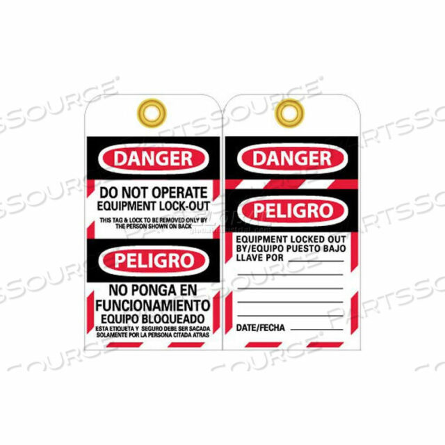 OEM#: SPLOTAG11-25NMC БИРКИ, НЕ РАБОТАЮТ, БЛОКИРОВКА ОБОРУДОВАНИЯ, ДВУЯЗЫЧНЫЕ, 6 X 3, БЕЛЫЙ/КРАСНЫЙ/ЧЕРНЫЙ, 25 шт. в упаковке от National Marker Company