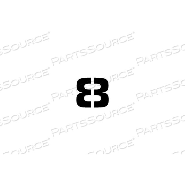 INDIVIDUAL CHARACTER STENCIL 8 - NUMBER 8