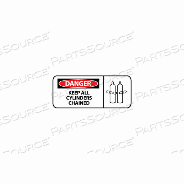 OEM#: SA164RPИГНОРИРУЕМЫЙ ЗНАК OSHA - ПЛАСТИКОВЫЙ - ОПАСНОСТЬ ДЕРЖИТЕ ВСЕ ЦИЛИНДРЫ ПРИКРЕПЛЕННЫМИ ЦЕПЬЮ от National Marker Company