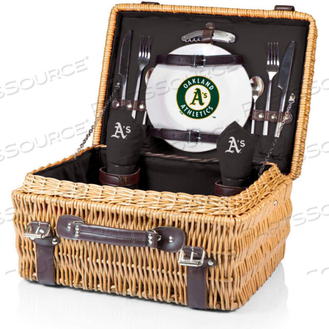 КОРЗИНА ДЛЯ ПИКНИКА CHAMPION - ЧЕРНАЯ (OAKLAND ATHLETICS) ЦИФРОВАЯ ПЕЧАТЬ