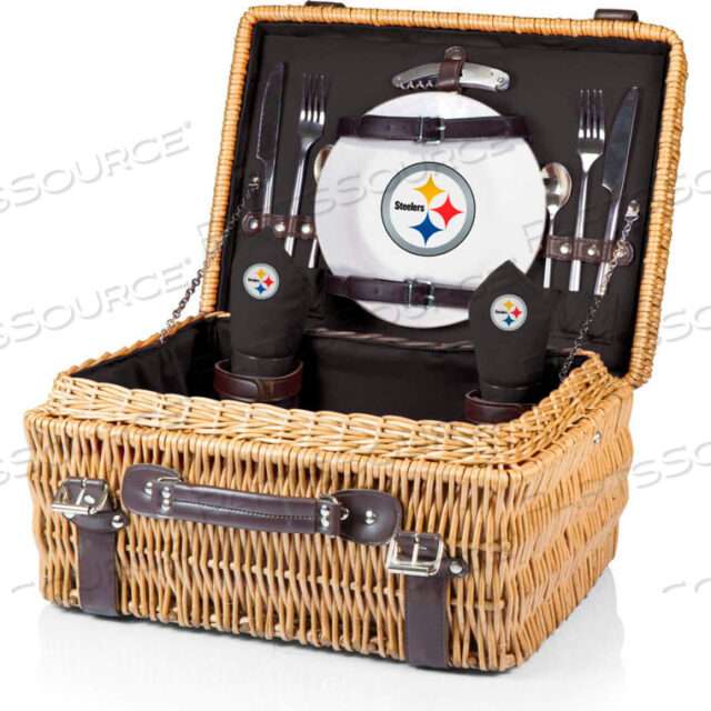 CHAMPION PICNIC BASKET - BLACK (PITTSBURGH STEELERS) DIGITAL PRINT