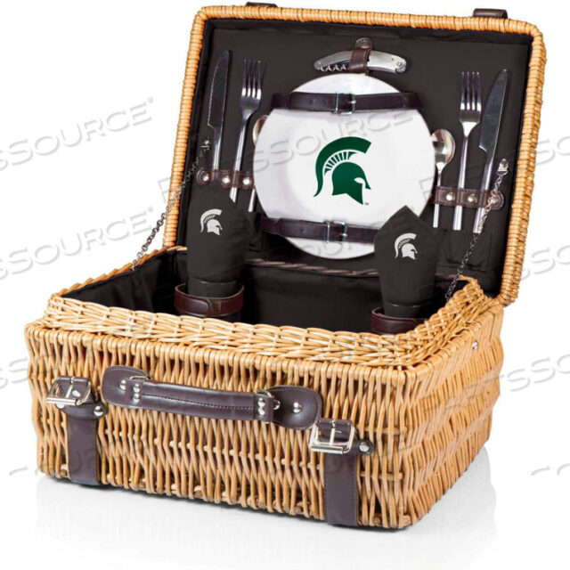 КОРЗИНА ДЛЯ ПИКНИКА CHAMPION - ЧЕРНАЯ (MICHIGAN STATE SPARTANS) ЦИФРОВАЯ ПЕЧАТЬ