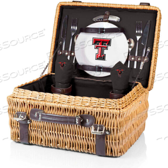 КОРЗИНА ДЛЯ ПИКНИКА CHAMPION - ЧЕРНАЯ (TEXAS TECH RED RAIDERS) ЦИФРОВАЯ ПЕЧАТЬ