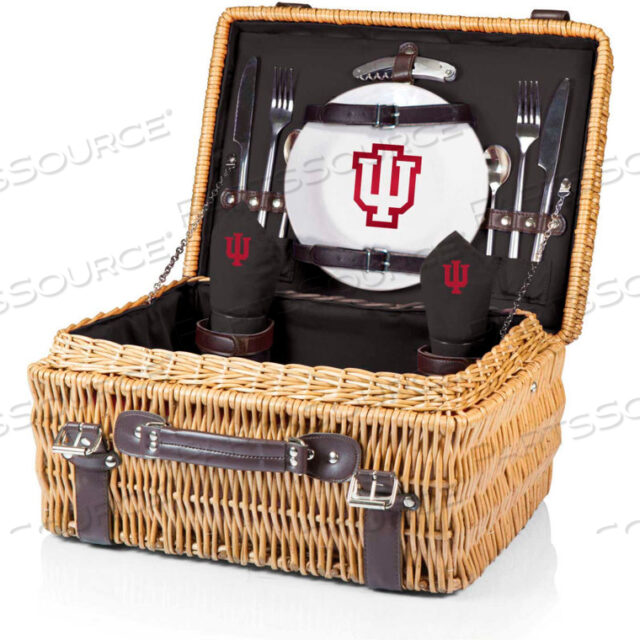 КОРЗИНА ДЛЯ ПИКНИКА CHAMPION - ЧЕРНАЯ (INDIANA UNIVERSITY HOOSIERS) ЦИФРОВАЯ ПЕЧАТЬ