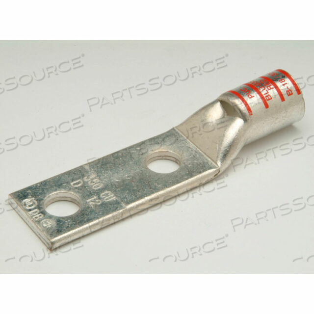 CU COMPRESS. LUG STD BARREL 2 ОТВЕРСТИЯ СО СМОТРОВЫМ ОКНОМ 6 AWG 1/2 STUD BLUE