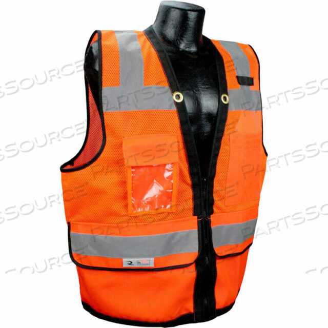 OEM#: SV59Z-2ZOD-2XЖИЛЕТ БЕЗОПАСНОСТИ ДЛЯ ГЕОДЕЗИСТА, КЛАСС 2, ТИП R, С МОЛНИЕЙ, 2XL, ОРАНЖЕВЫЙ от Radians