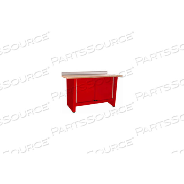СЕРИЯ CUSTOM-STATIONARY, СТОЛЕШНИЦА ИЗ ТВЕРДОЙ ДРЕВЕСИНЫ, 2 ДВЕРИ-КАРМИНОВО-КРАСНЫЙ