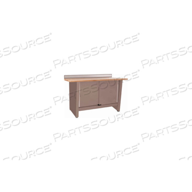 СЕРИЯ CUSTOM-STATIONARY, СТОЛЕШНИЦА ИЗ ТВЕРДОЙ ДРЕВЕСИНЫ, 2 ДВЕРИ-СЕРЫЙ ОЛОВО