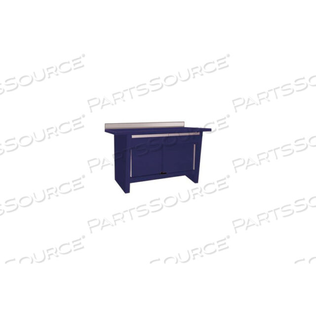 СЕРИЯ CUSTOM-STATIONARY, СТОЛЕШНИЦА ИЗ ТВЕРДОЙ ДРЕВЕСИНЫ, 2 ЯЩИКА/2 ДВЕРИ-ST.LOUIS BLUE