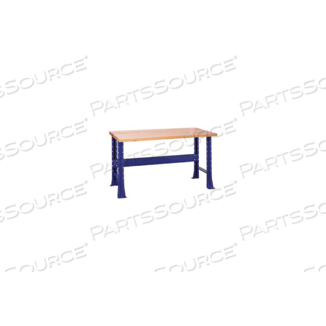 SHURESHOP СТАЦИОНАРНАЯ СКАМЬЯ С РЕГУЛИРУЕМОЙ ВЫСОТОЙ - СТОЛЕШНИЦА ИЗ КЛЕНА 60 X 30 - ЦВЕТ СЕНТ-ЛУИС БЛЮ