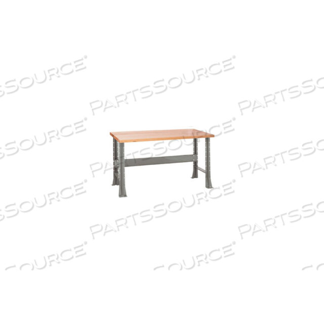 SHURESHOP СТАЦИОНАРНАЯ СКАМЬЯ С РЕГУЛИРУЕМОЙ ВЫСОТОЙ - СТОЛЕШНИЦА ИЗ КЛЕНА 60 X 30 - СЕРЫЙ ЦВЕТ SEBRING