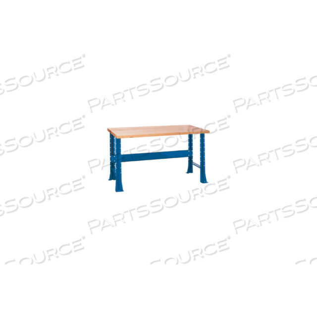 SHURESHOP СТАЦИОНАРНАЯ СКАМЬЯ С РЕГУЛИРУЕМОЙ ВЫСОТОЙ - СТОЛЕШНИЦА ИЗ КЛЕНА 72 X 30 - ЦВЕТ МОНАКО СИНИЙ