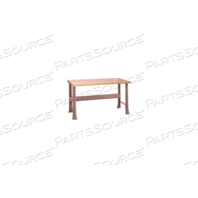 SHURESHOP СТАЦИОНАРНАЯ СКАМЬЯ С РЕГУЛИРУЕМОЙ ВЫСОТОЙ - СТОЛЕШНИЦА ИЗ КЛЕНА 72 X 30 - СЕРЫЙ ОЛОВО