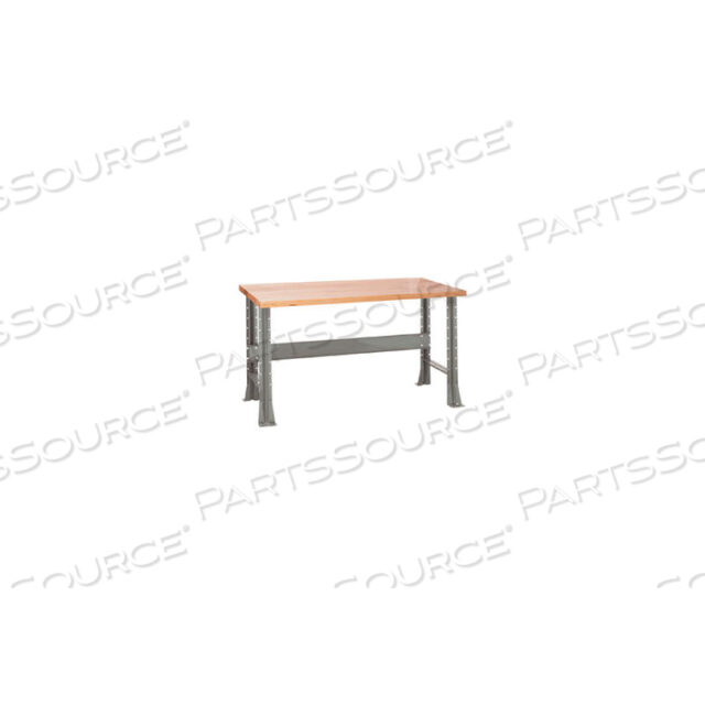 SHURESHOP СТАЦИОНАРНАЯ СКАМЬЯ С РЕГУЛИРУЕМОЙ ВЫСОТОЙ - СТОЛЕШНИЦА ИЗ КЛЕНА 72 X 30 - СЕРЫЙ ЦВЕТ SEBRING