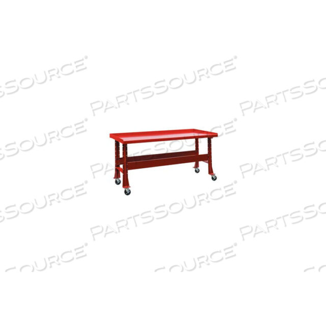 TRANS MAX BENCH-PORTABLE, СТАЛЬНАЯ СТОЛЕШНИЦА, 73-1/2 Ш X 34-1/4 Д-КАРМИНОВО-КРАСНЫЙ
