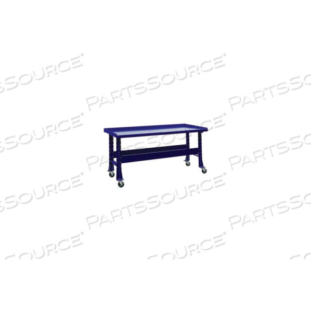 СКАМЬЯ TRANS MAX-PORTABLE, СТАЛЬНАЯ СТОЛЕШНИЦА, 73-1/2 Ш X 34-1/4 Д-СЕНТ-ЛУИС СИНИЙ