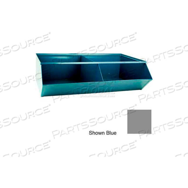 OEM#: 3-5SSGYSTEEL СЕКЦИОННЫЙ КОНТЕЙНЕР-ХОППЕР, 2 ОТСЕКА, 37 Ш X 24 Г X 11 В, СЕРЫЙ от Stackbin Corporation