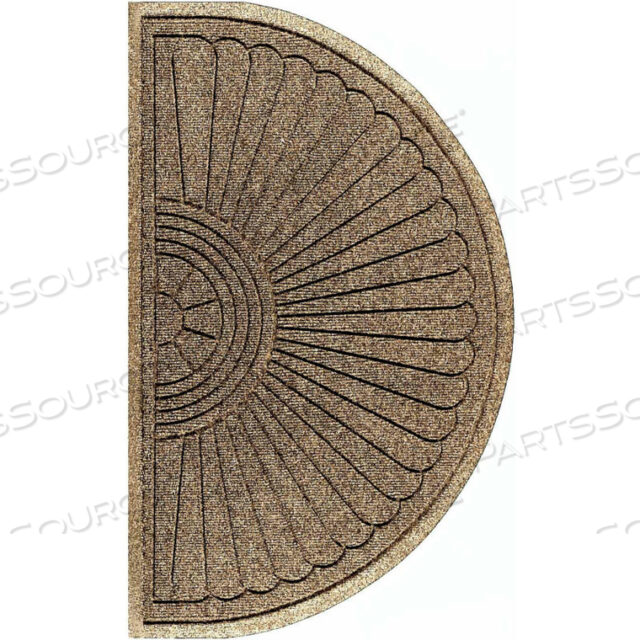 WATERHOG ECO GRAND ELITE 3/8 ТОЛСТЫЙ ПОЛУОВАЛЬНЫЙ ВХОДНОЙ КОВРИК, ХАКИ 3 X 18