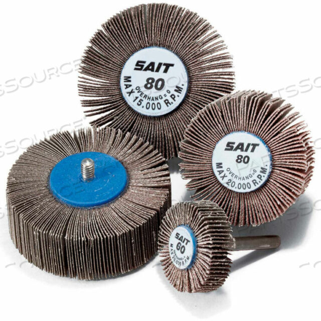 OEM#: 700112A FLAP WHEEL 1 X 1 X 1/4 80 GRIT ALUMINUM OXIDE by United Abrasives-Sait