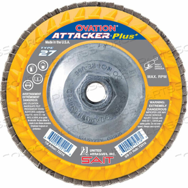 ДИСК OVATION ATTACKER FLAP T27 5-1/2X 5/8-11 60 ЗЕРНИСТЫЙ ЦИРКОНИЙ
