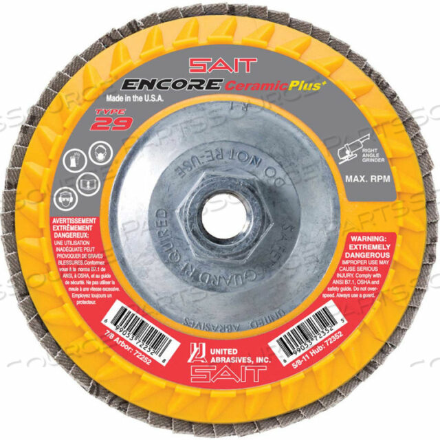 ЛЕПЕСТКОВЫЙ ДИСК ENCORE ТИП 29 5 X 5/8-11 80 ЗЕРНИСТОСТЬ КЕРАМИЧЕСКАЯ