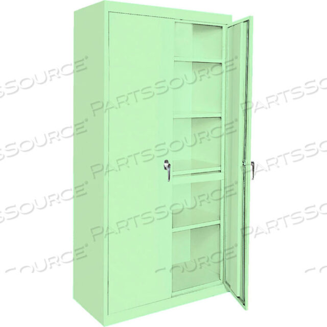 OEM#: AAH-48RB-PT-GRNALL РЕГУЛИРУЕМЫЙ ЦЕЛЬНОСВАРНОЙ ШКАФ ДЛЯ ХРАНЕНИЯ, 48ШX18DX72В, ПАСТЕЛЬНО-ЗЕЛЕНЫЙ от Steel Cabinets USA, Inc.