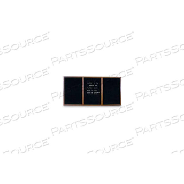 OEM#: UV2628O-WALNUT-BLACK72 X 48 3-ДВЕРНАЯ ВНУТРЕННЯЯ ДЕРЕВЯННАЯ ДОСКА ДЛЯ ПИСЕМ С РАМОЙ ИЗ ОРЕХА от United Visual Products