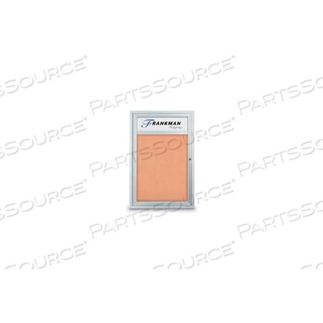 OEM#: UV429HI-SATIN-CORK18W X 24H 1-ДВЕРНАЯ УЛИЧНАЯ ЗАКРЫТАЯ ПРОБКОВАЯ ДОСКА С ПОДСВЕТКОЙ И ЗАГОЛОВКОМ от United Visual Products