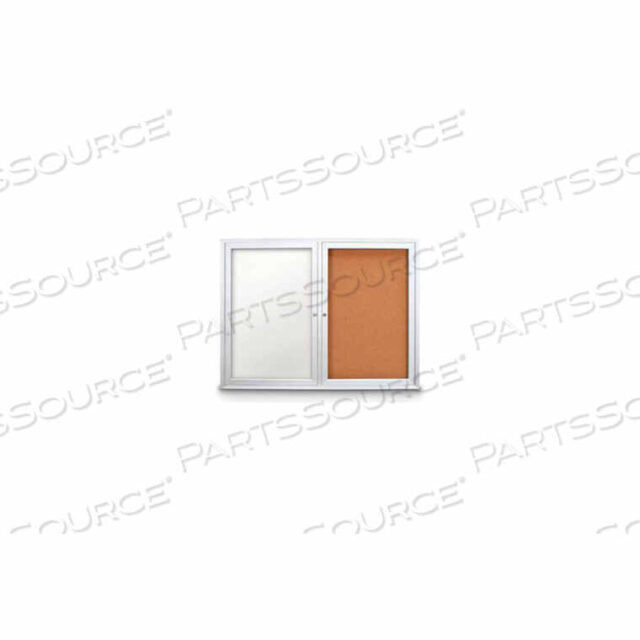 OEM#: UVCB7236OD-WHPSDE-CORK72W X 36H КОМБИНИРОВАННАЯ ДОСКА ДЛЯ УЛИЧНОГО ИСПОЛЬЗОВАНИЯ С БЕЛОЙ СУХОСТИРАЕМОЙ ДОСКОЙ И ПРОБКОВОЙ ДОСКОЙ от United Visual Products