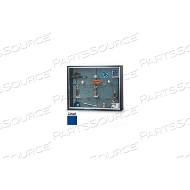 OEM#: UVDC1649B-BLACK-COBACC60X48X8 ЧЕРНЫЙ ЛАМИНИРОВАННЫЙ ВИТРИННЫЙ КОРПУС С 3 ПОЛКАМИ И КОБАЛЬТОВЫМ АКЦЕНТОМ ВНУТРЕННЕЙ ОТДЕЛКИ от United Visual Products