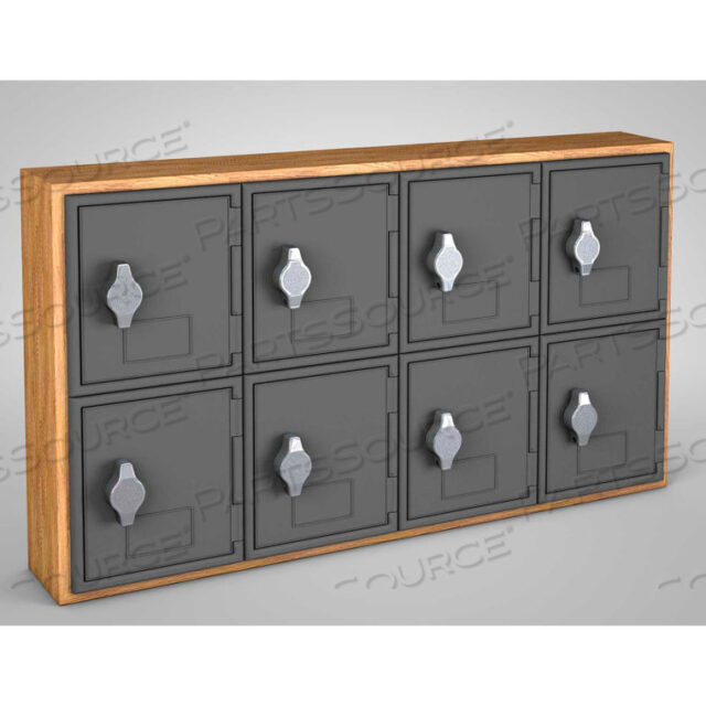 OEM#: UVQ10298 ДВЕРНОЙ ШКАФЧИК ДЛЯ СОТОВОГО ТЕЛЕФОНА С ЗАМКОМ HASP, 24WX4DX13-1/2H, СВЕТЛЫЙ ДУБ/СЕРЫЙ, СБОРКА United Visual Products