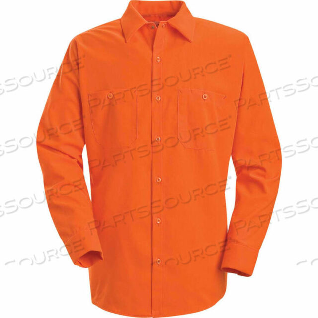 OEM#: SS14ORLNXXLRED KAP РАБОЧАЯ РУБАШКА С ДЛИННЫМ РУКАВОМ ПОВЫШЕННОЙ ВИДИМОСТИ, ФЛУОРЕСЦЕНТНО-ОРАНЖЕВАЯ, ДЛЯ ВЫСОКИХ, 2XL от VF Imagewear, Inc.