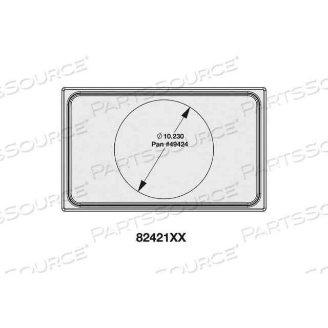 MIRAMAR COOKWARE SINGLE SIZE TEMPLATE, ONE LARGE ROUND, STAINLESS, PLAIN EDGE