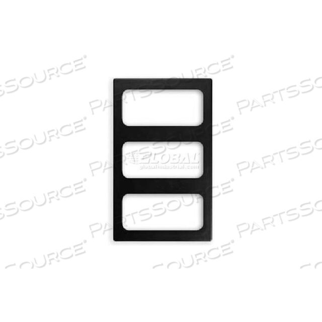 MIRAMAR RESIN TEMPLATE FOR CONTEMPORARY PAN, THREE SMALL RECTANGLES, SOLID BLACK