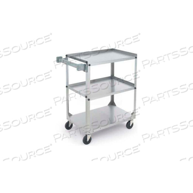 MEDIUM DUTY UTILITY CART, STAINLESS STEEL, 27-1/2 X 15-1/2 X 32-5/8, 300 LB. CAP