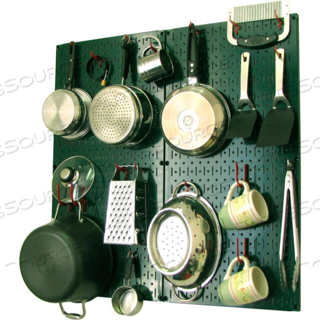 OEM#: 30-KTH-200 GNRKITCHEN PEGBOARD PACK STORAGE & ORGANIZATION KIT, ЗЕЛЕНЫЙ/КРАСНЫЙ, 32 X 32 X 6 от Wall Control Pegboard