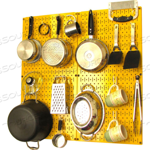OEM#: 30-KTH-200 YWKITCHEN PEGBOARD PACK STORAGE & ORGANIZATION KIT, YELLOW/WHITE, 32 X 32 X 6 от Wall Control Pegboard