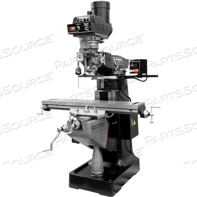 JET EVS-949 MILL WITH SERVO X-AXIS POWERFEED AND USA AIR POWERED DRAW BAR