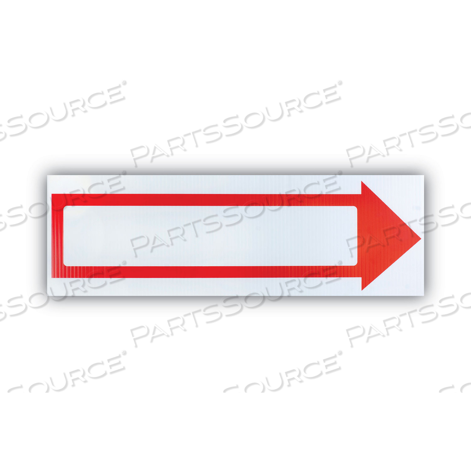 OEM#: 098056ЗНАК СТЕЙКА, 6 X 17, ПУСТОЙ БЕЛЫЙ С НАПЕЧАТАННОЙ КРАСНОЙ СТРЕЛКОЙ от Cosco