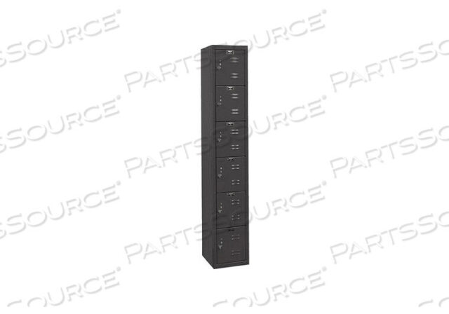 OEM#: U1282-6MESIX TIER 6 DOOR BLACK TIE STEEL LOCKER, 12WX18DX12H, ЧЕРНЫЙ, В РАЗОБРАННОМ СОСТАВЕ от Hallowell