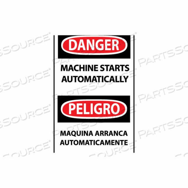 OEM#: ESD378APДВУЯЗЫЧНЫЕ ЭТИКЕТКИ МАШИНЫ - ОПАСНОСТЬ МАШИНА ЗАПУСКАЕТСЯ АВТОМАТИЧЕСКИ от National Marker Company